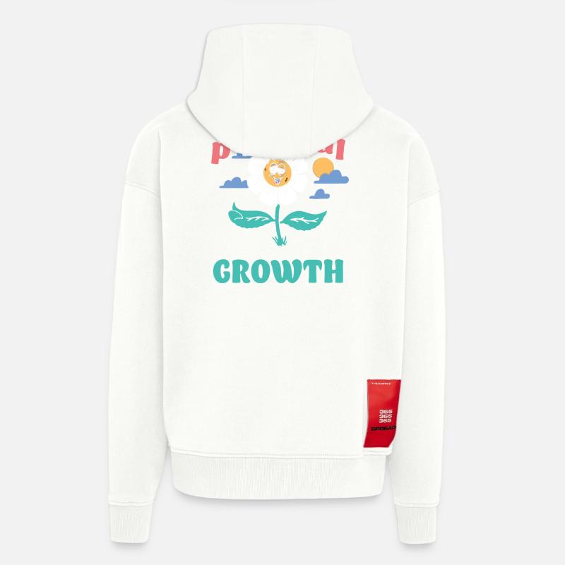 Croissance personnelle Daisy - Veste à capuche bio épaisse oversize fabriqué en UE - OFF WHITE