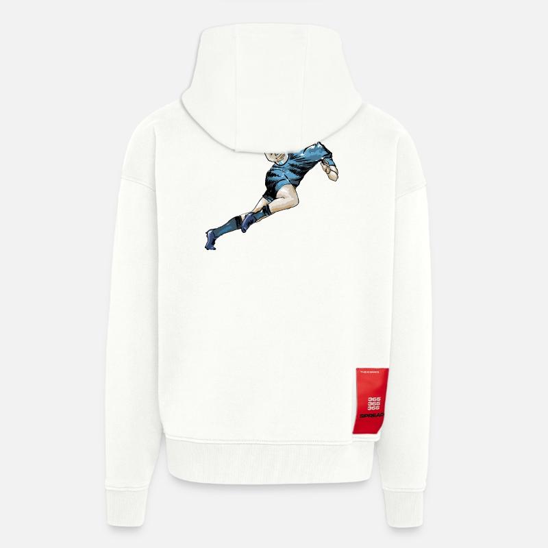Rugby - Zip Hoodie - made by SPREAD - OFF WHITE