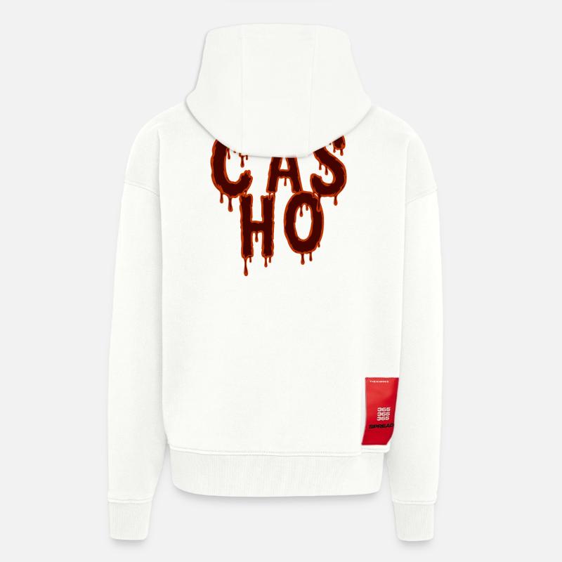 Tropfender Text Horror-Modedesign - Zip Hoodie - made by SPREAD - OFF WHITE