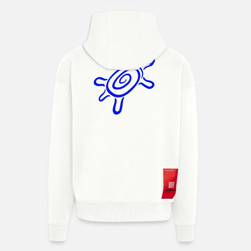 turtle spiral turtle shell pattern cute - Zip Hoodie - made by SPREAD - OFF WHITE