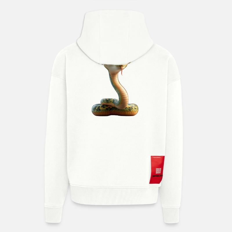 snake, python, cobra, rattlesnake, snakes - Zip Hoodie - made by SPREAD - OFF WHITE