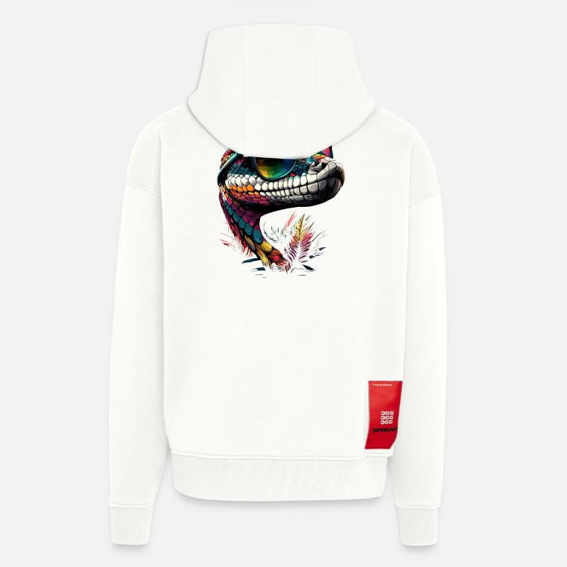 snake, python, cobra, rattlesnake, snakes - Zip Hoodie - made by SPREAD - OFF WHITE