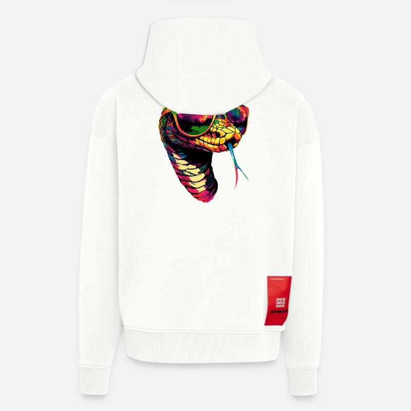 Schlange Python Kobra Klapperschlange Schlangen - Zip Hoodie - made by SPREAD - OFF WHITE