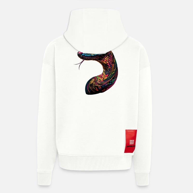 snake, python, cobra, rattlesnake, snakes - Zip Hoodie - made by SPREAD - OFF WHITE