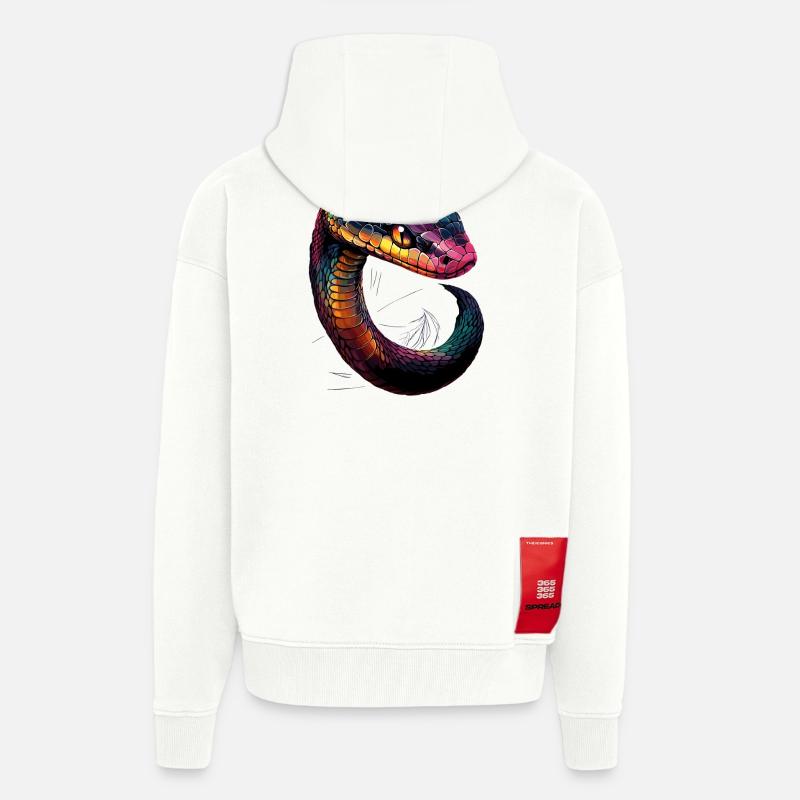 snake, python, cobra, rattlesnake, snakes - Zip Hoodie - made by SPREAD - OFF WHITE