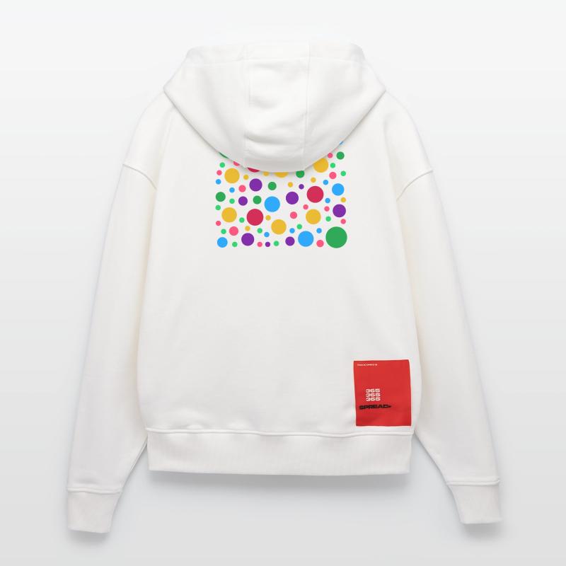 Colourful Polka Dot Pattern – Bright Spotty Dotted Zip Hoodie - made by SPREAD