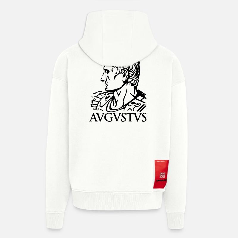 Augustus Römischer Kaiser "AVGVSTVS" Geschichte Tribut - Zip Hoodie - made by SPREAD - OFF WHITE