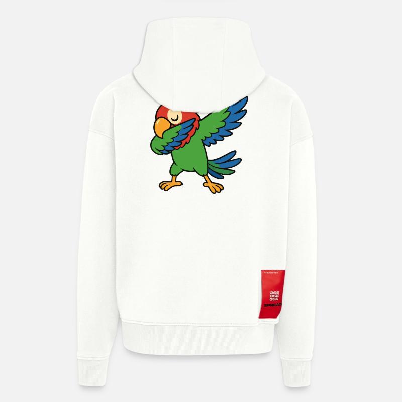 Papagei Dabbing Comic - Zip Hoodie - made by SPREAD - OFF WHITE