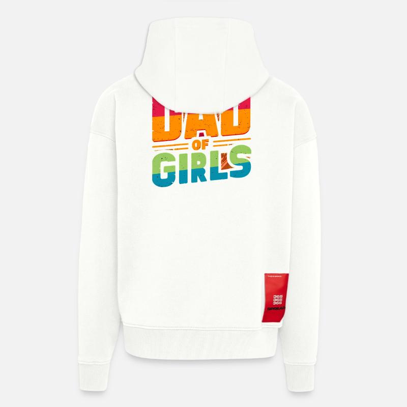 Vater von Mädchen Regenbogen, Väter - Zip Hoodie - made by SPREAD - OFF WHITE
