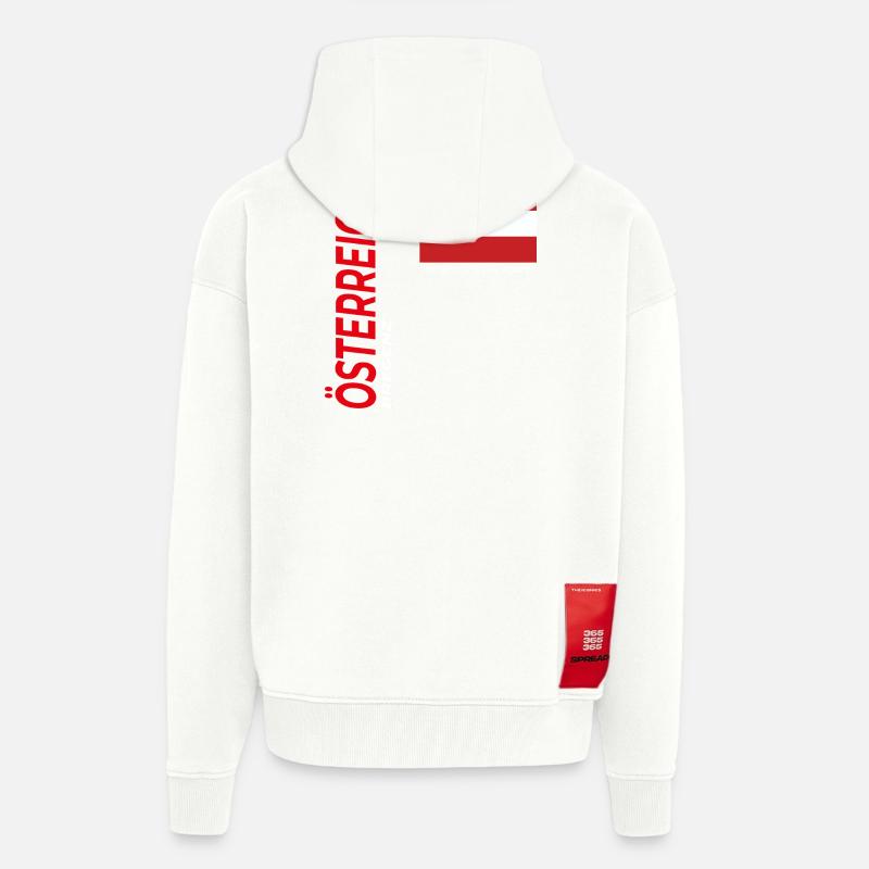 Bregenz - Veste à capuche bio épaisse oversize fabriqué en UE - OFF WHITE