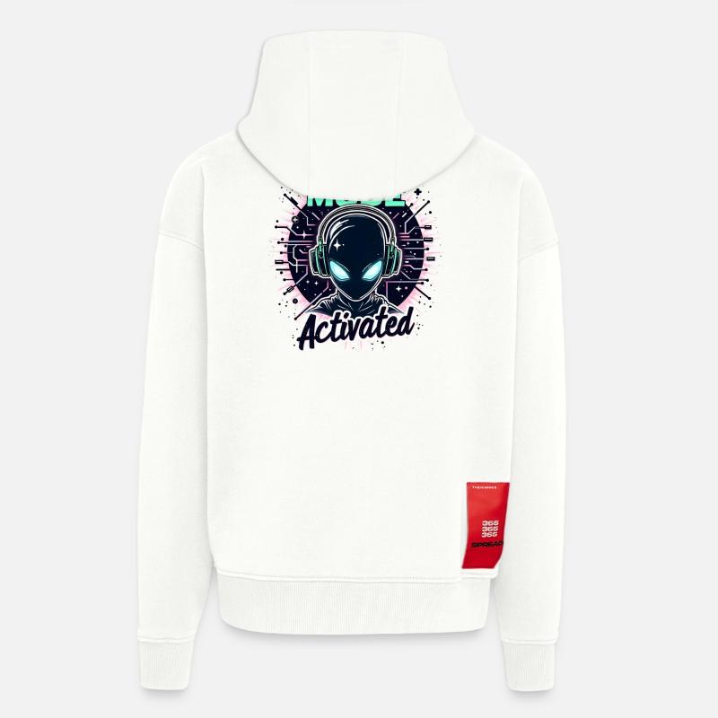 Techno Mode Activated – Rave Musik - Zip Hoodie - made by SPREAD - OFF WHITE