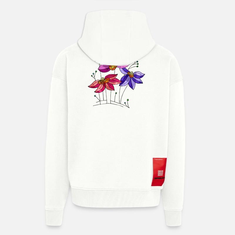 Blumen - Zip Hoodie - made by SPREAD - OFF WHITE