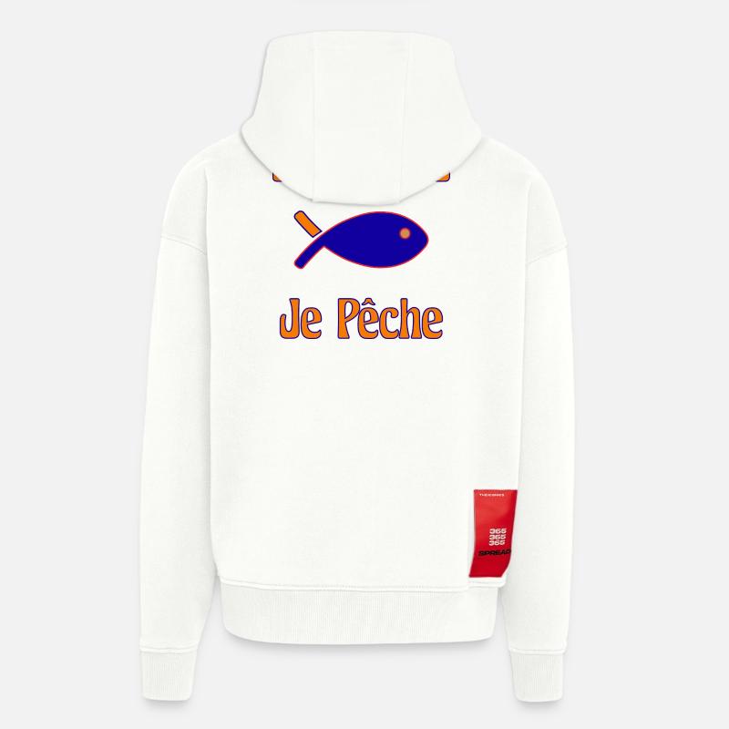 RETRAITE. RETRAITE. RETRAITEE. RETRAITE - Veste à capuche bio épaisse oversize fabriqué en UE - OFF WHITE