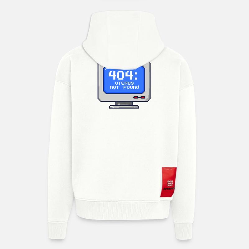 404: Uterus Not Found - 8-Bit Pixel - Zip Hoodie - made by SPREAD - OFF WHITE