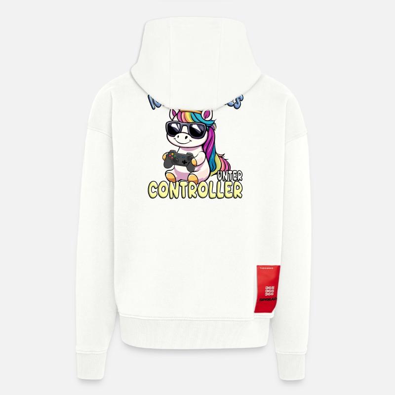 Einhorn Krone controller gaming - Zip Hoodie - made by SPREAD - OFF WHITE