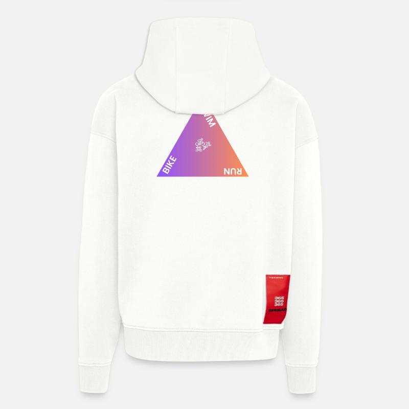 Triathlon Triangle Pente - Veste à capuche bio épaisse oversize fabriqué en UE - OFF WHITE