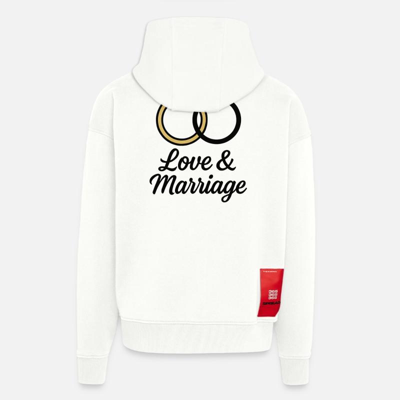 Liebe & Ehe Trauringe - Liebe & Ehe - Zip Hoodie - made by SPREAD - OFF WHITE