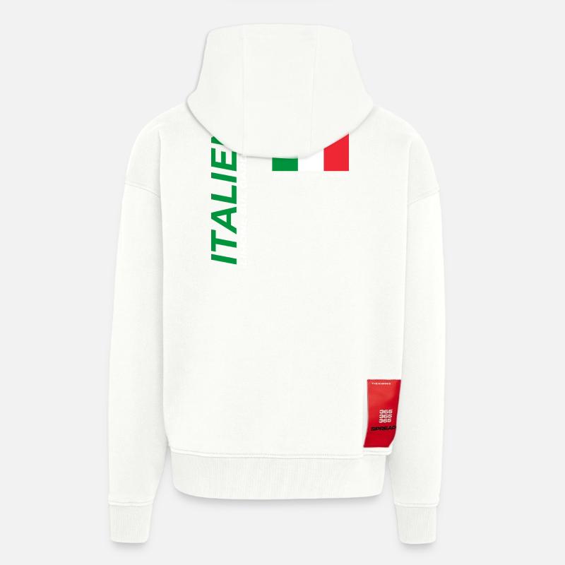 Limone sul Garda - Veste à capuche bio épaisse oversize fabriqué en UE - OFF WHITE