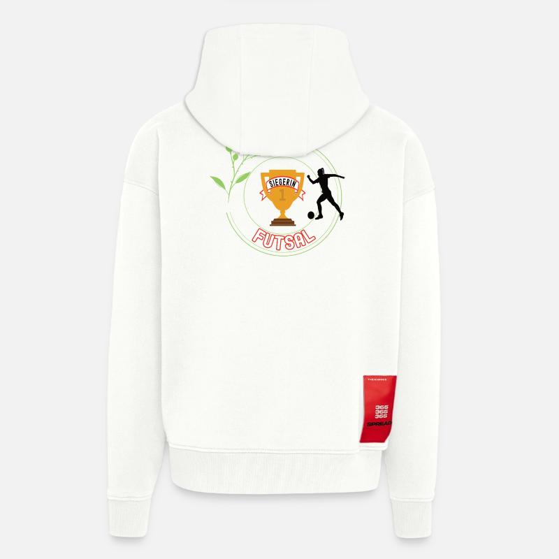 Futsal Siegerin Gewinner Turnier Meisterschaft - Zip Hoodie - made by SPREAD - OFF WHITE