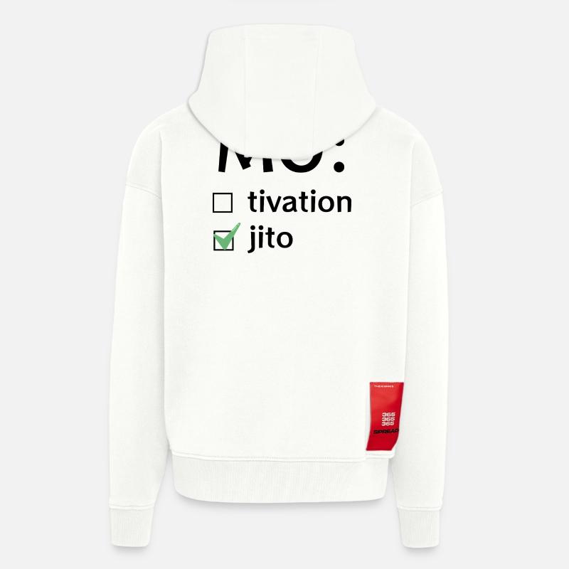 Motivation oder Mojito - Zip Hoodie - made by SPREAD - OFF WHITE