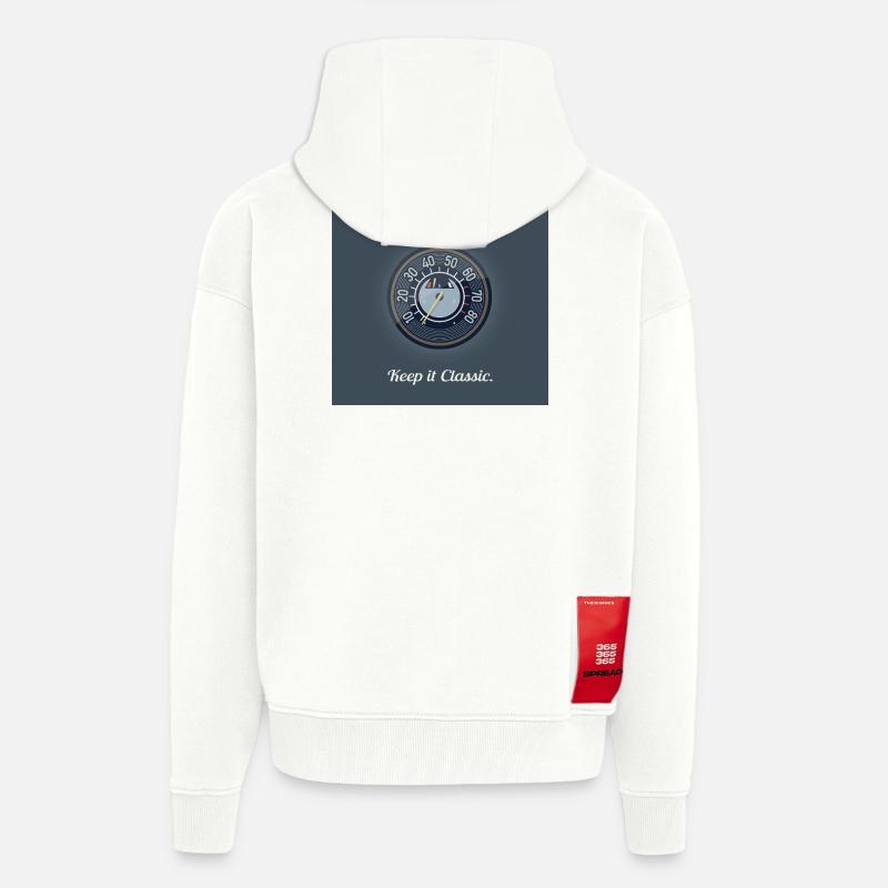 Keep it Classic – Retro Speedometer Design - Zip Hoodie - made by SPREAD - OFF WHITE