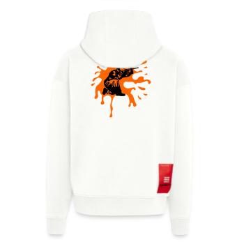 Paintball - Veste à capuche bio épaisse oversize fabriqué en UE - OFF WHITE - Dos