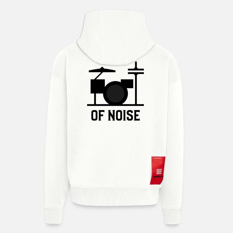 Die Kunst des Lärms – Drumkit-Design - Zip Hoodie - made by SPREAD - OFF WHITE