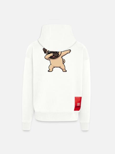 Cute Pug Cartoon Dabbing Dog Kids - Zip Hoodie - made by SPREAD - OFF WHITE