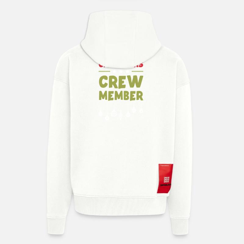 Noël de l’équipage de Weihnachten - Veste à capuche bio épaisse oversize fabriqué en UE - OFF WHITE
