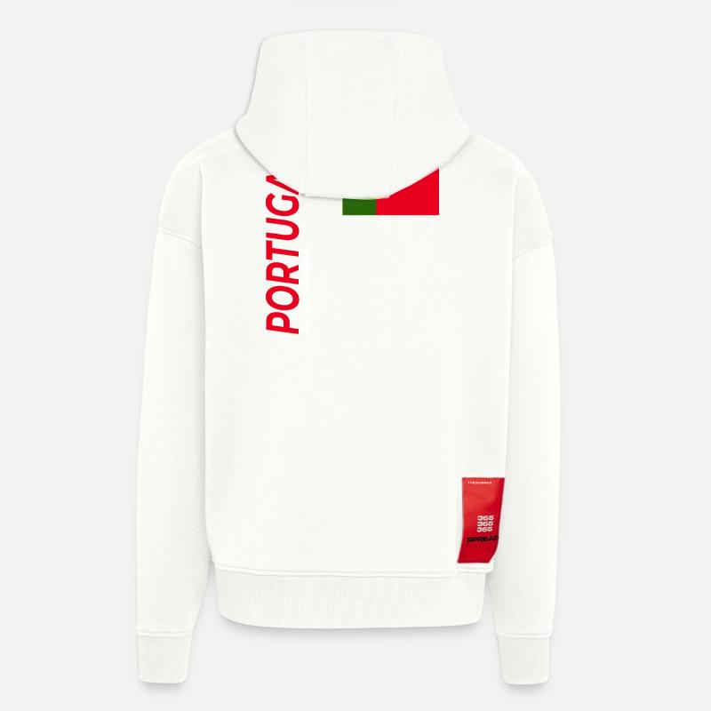 Albufeira - Veste à capuche bio épaisse oversize fabriqué en UE - OFF WHITE
