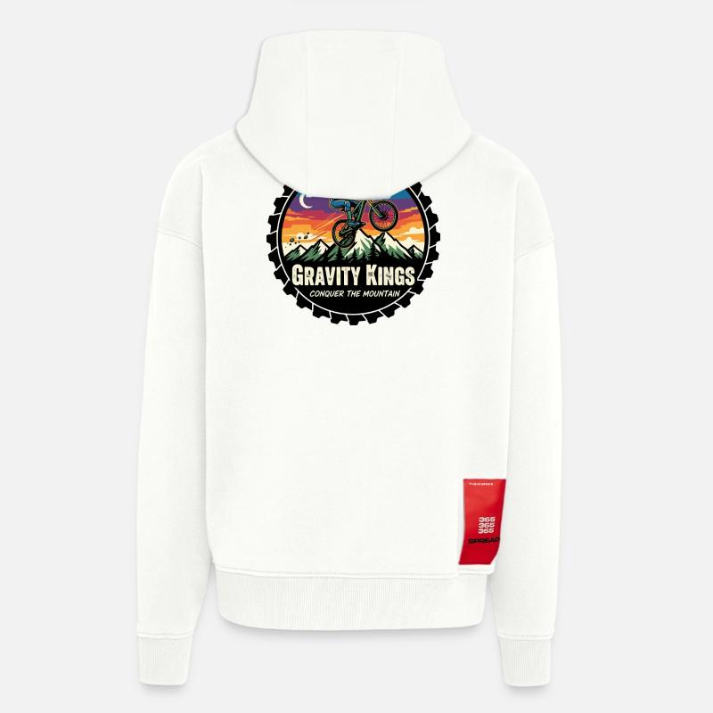 Gravity Kings: Conquer the Mountain - Zip Hoodie - made by SPREAD - OFF WHITE