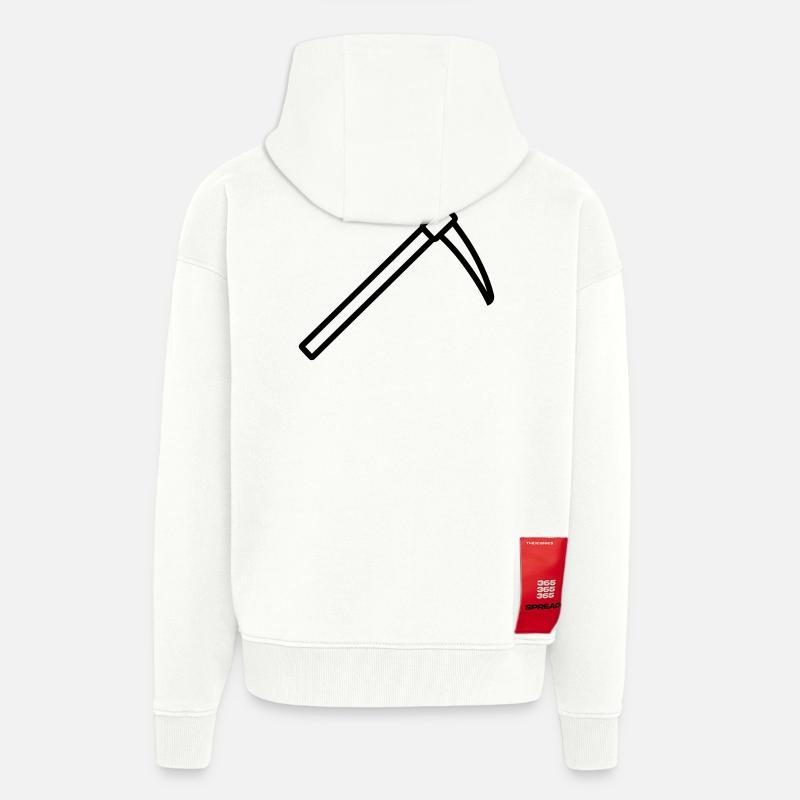 piolet - Veste à capuche bio épaisse oversize fabriqué en UE - OFF WHITE