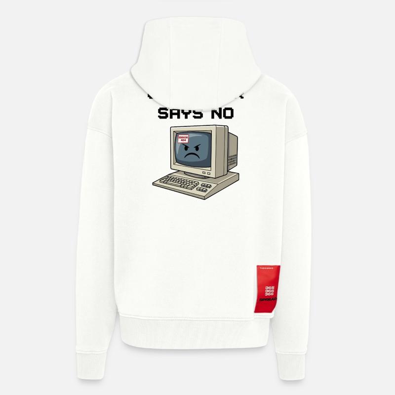 Retro Computer 404 Error - Zip Hoodie - made by SPREAD - OFF WHITE