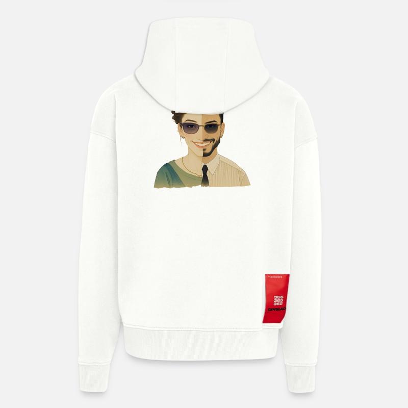 WIR SIND EINS – nette Menschen - Zip Hoodie - made by SPREAD - OFF WHITE