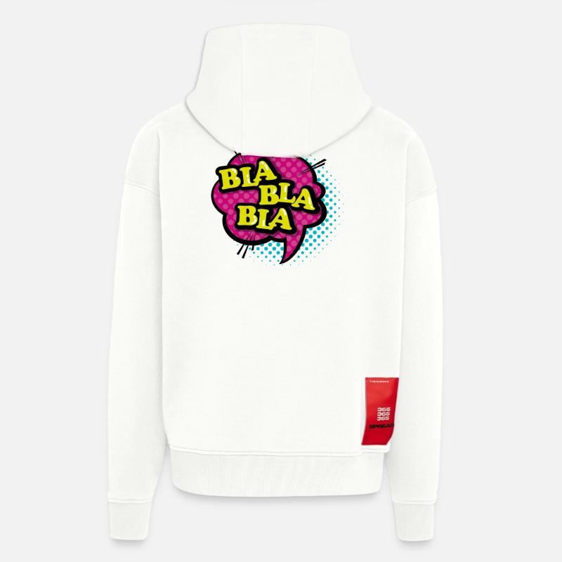 Bla Bla Pop Art Sprechblase - Zip Hoodie - made by SPREAD - OFF WHITE