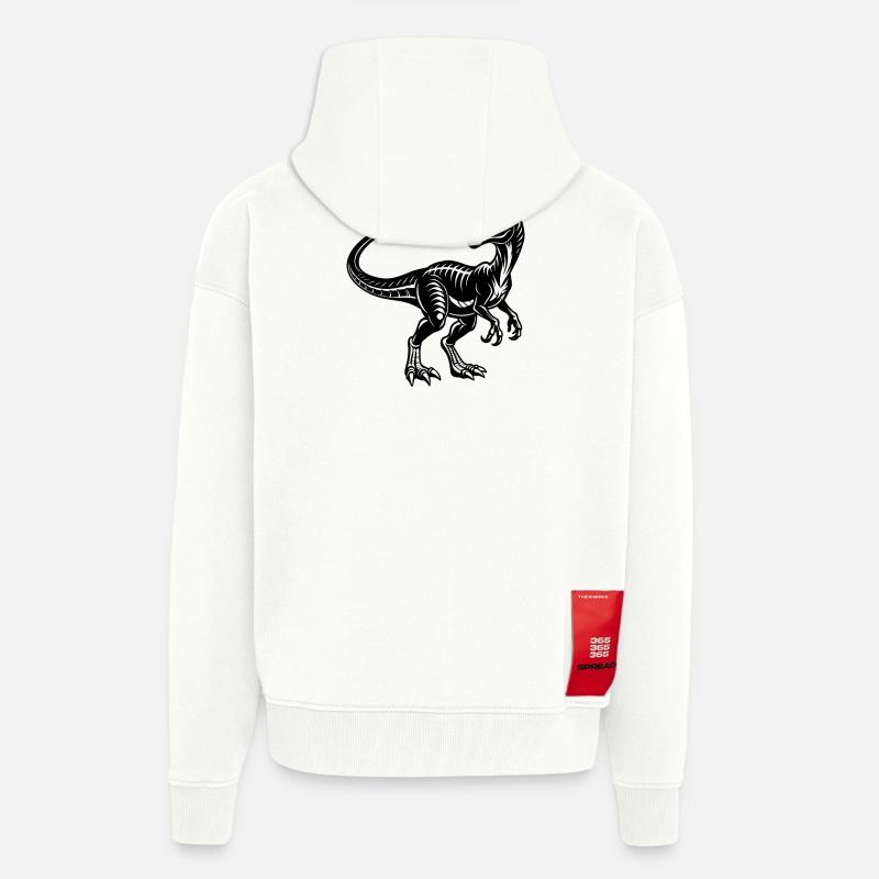 Velociraptor - Zip Hoodie - made by SPREAD - OFF WHITE