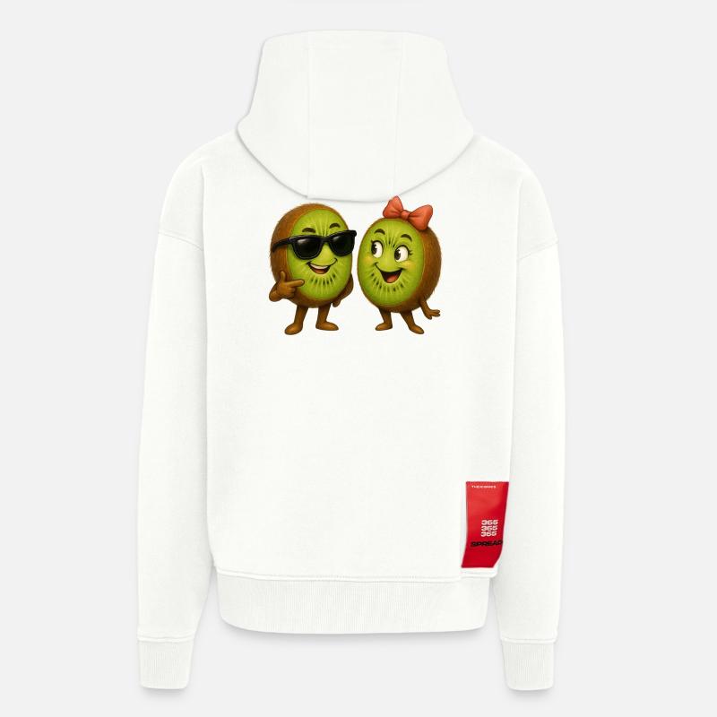 Kiwis mit Stil: Soft Souls Duo - Zip Hoodie - made by SPREAD - OFF WHITE