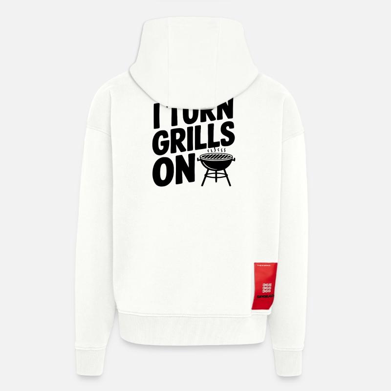 I Turn Grills On - Zip Hoodie - made by SPREAD - OFF WHITE