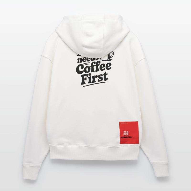Dad Needs Coffee First Zip Hoodie - made by SPREAD