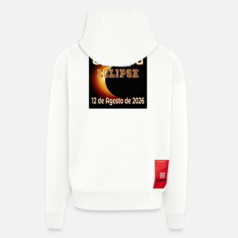 Eclipse Observation Spain - Zip Hoodie - made by SPREAD - OFF WHITE