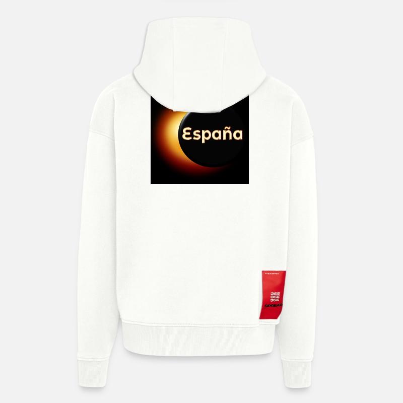 Total Solar Eclipse Spain - Zip Hoodie - made by SPREAD - OFF WHITE