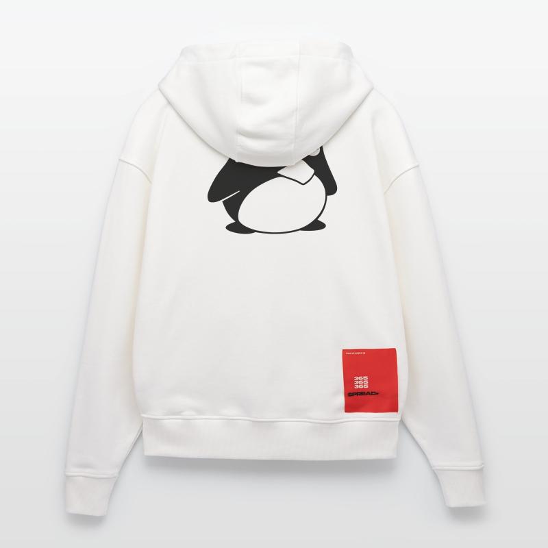 Grumpy Tux – Drôle de Penguin Linux pour les geeks Veste à capuche bio épaisse oversize fabriqué en UE