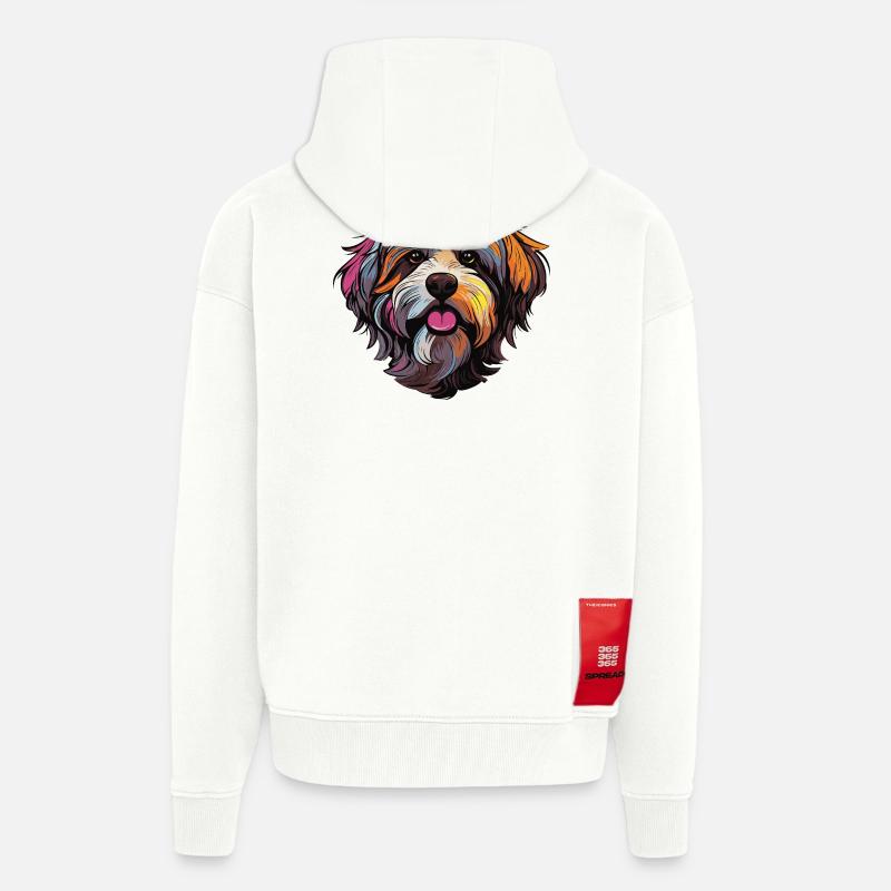 hund comic - Zip Hoodie - made by SPREAD - OFF WHITE