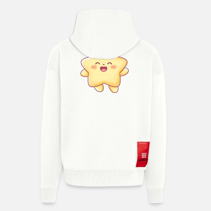 Kawaii Sternchen Lächeln Stern Kinder - Zip Hoodie - made by SPREAD - OFF WHITE
