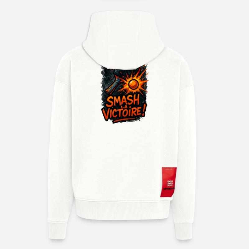 Zerstört den Sieg! Tischtennis - Zip Hoodie - made by SPREAD - OFF WHITE