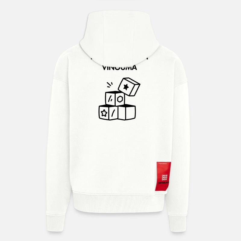 Polarisation structurelle - Veste à capuche bio épaisse oversize fabriqué en UE - OFF WHITE