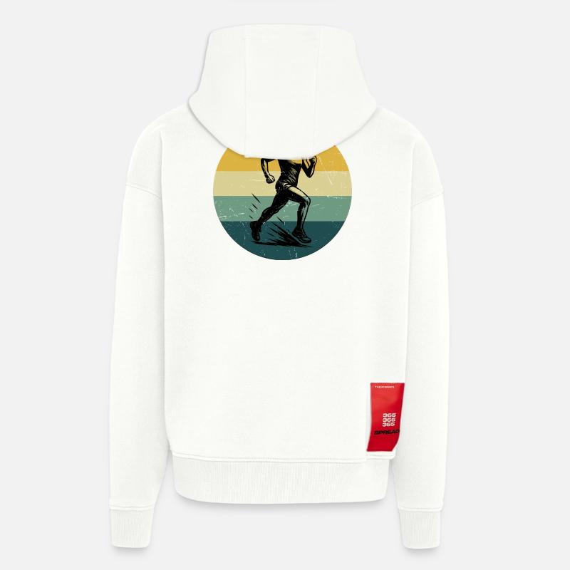 Conception compacte pour la course automobile - Veste à capuche bio épaisse oversize fabriqué en UE - OFF WHITE