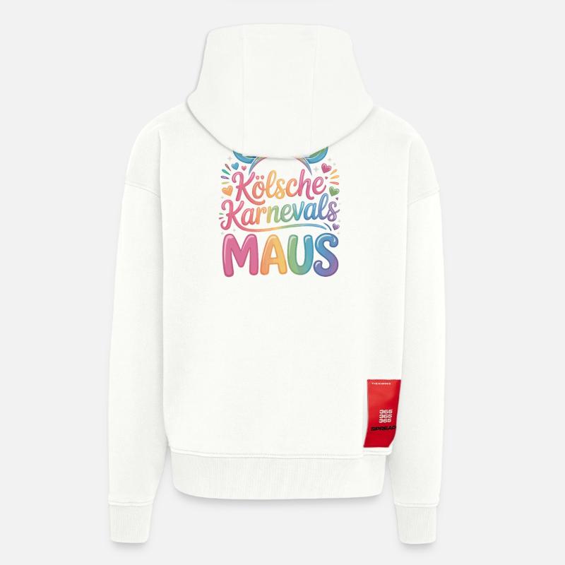 Kölsche Karnevalsmaus Karneval Köln Kölner Maus - Zip Hoodie - made by SPREAD - OFF WHITE