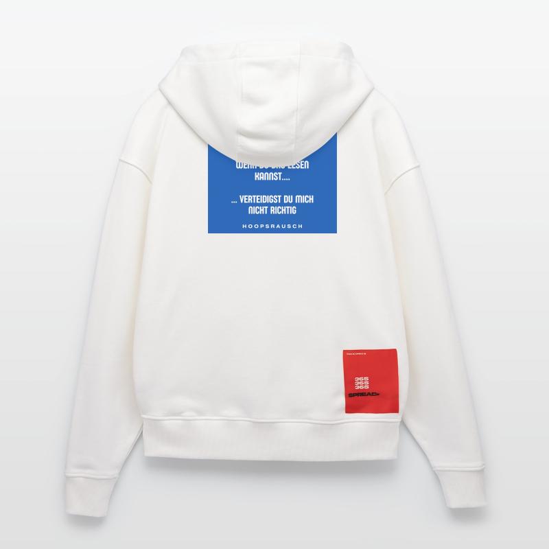 Lesen oder Verteidigen Spruch Hoopsrausch Zip Hoodie - made by SPREAD