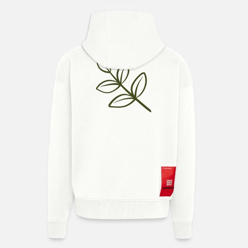 Blattlinienkunst - Zip Hoodie - made by SPREAD - OFF WHITE